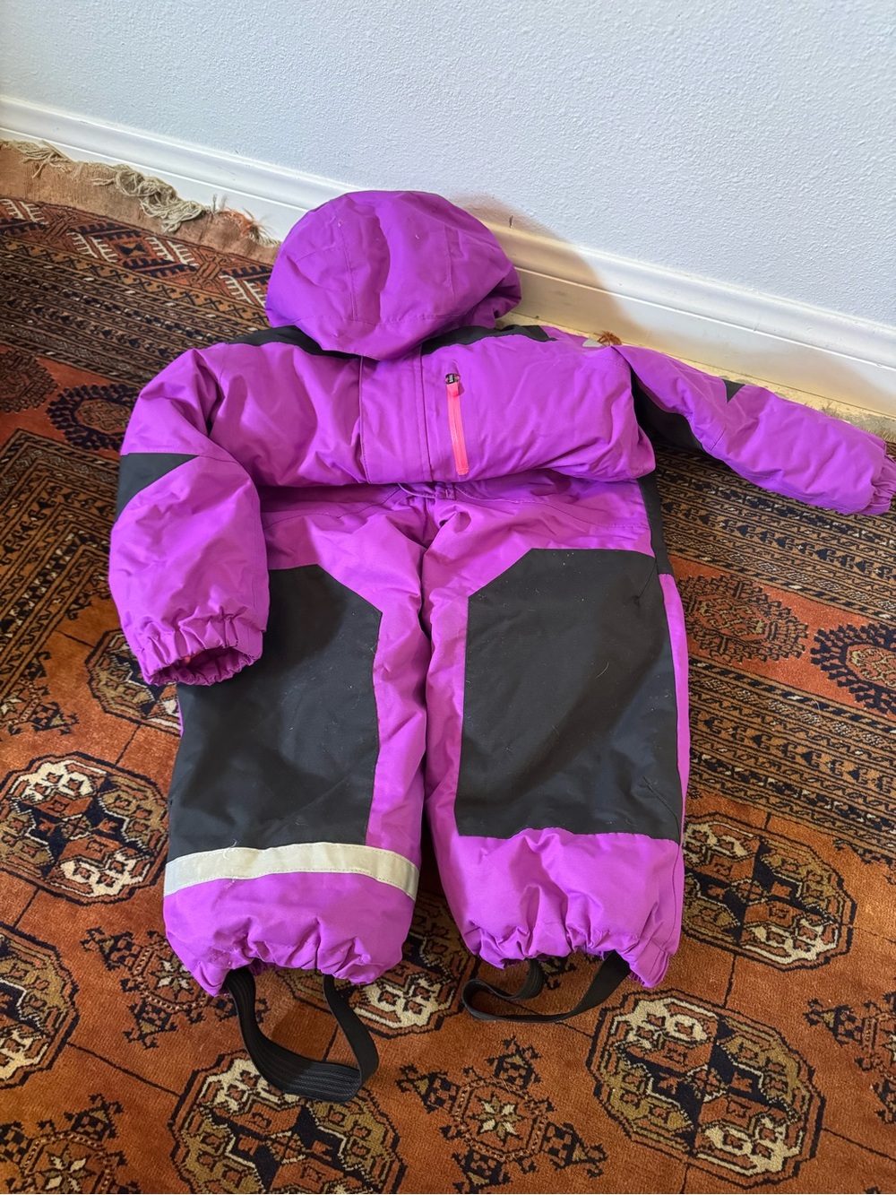 H&M Purple and Black Kids One-Piece Snowsuit - Picture 2 of 5